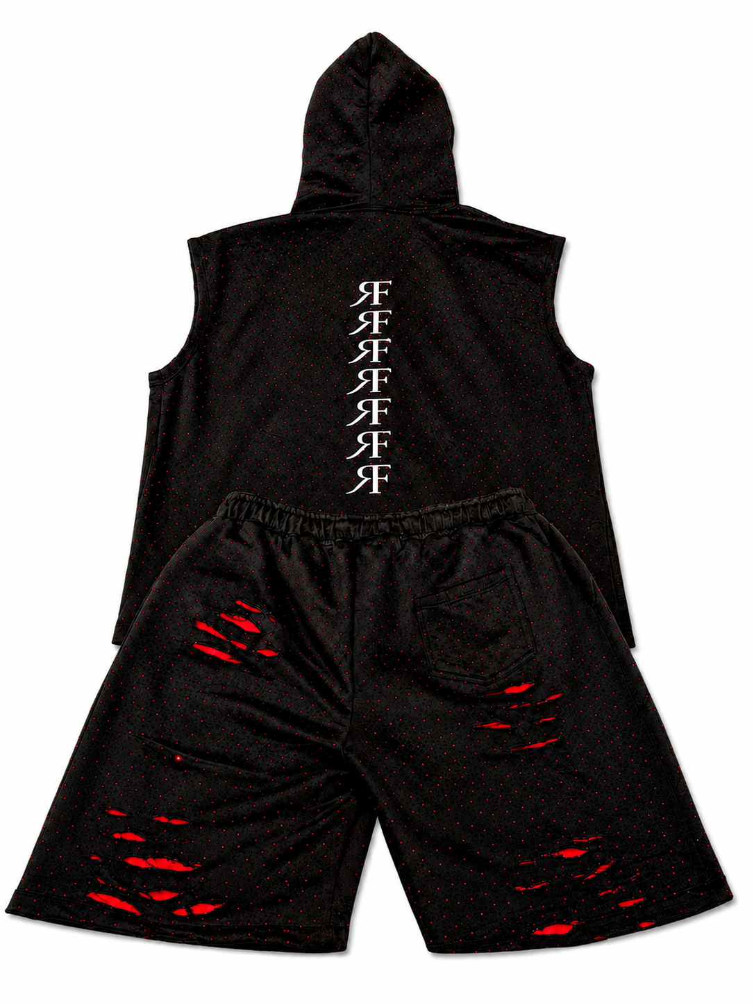 Real Is Rar3 Rhinestone Short Set