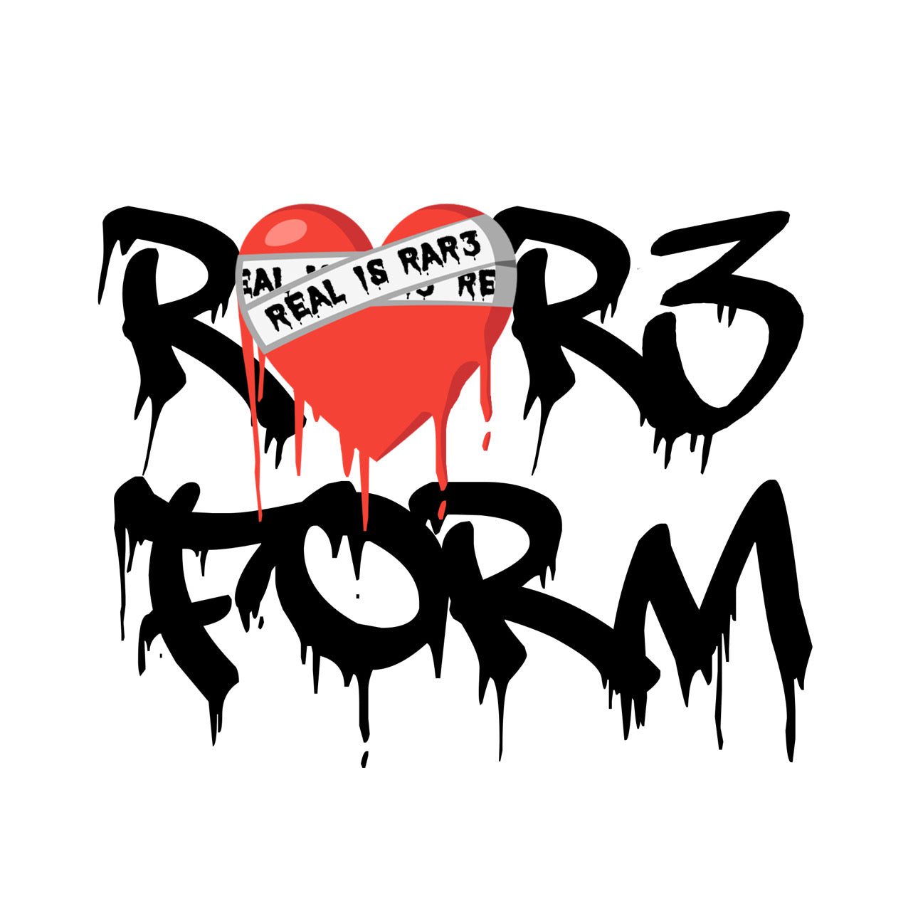 RAR3 FORM dripping logo