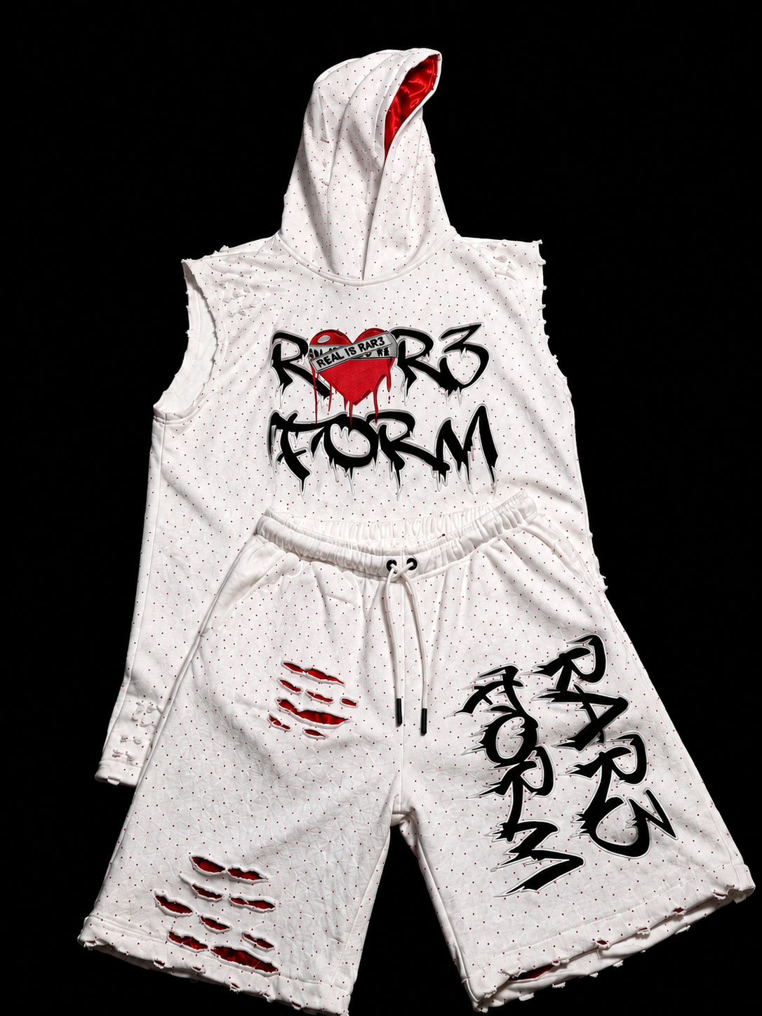 Real Is Rar3 Rhinestone Short Set